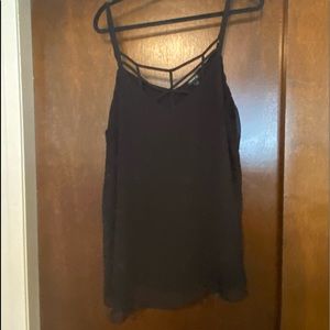 Torrid Black chiffon tank top